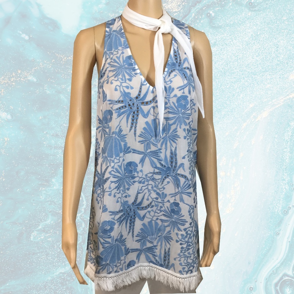 Fifteen Twenty Embroidered Sleeveless Tunic